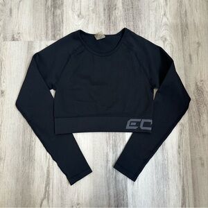 Echt Active Ribbed Crop Long Sleeve Black Size L